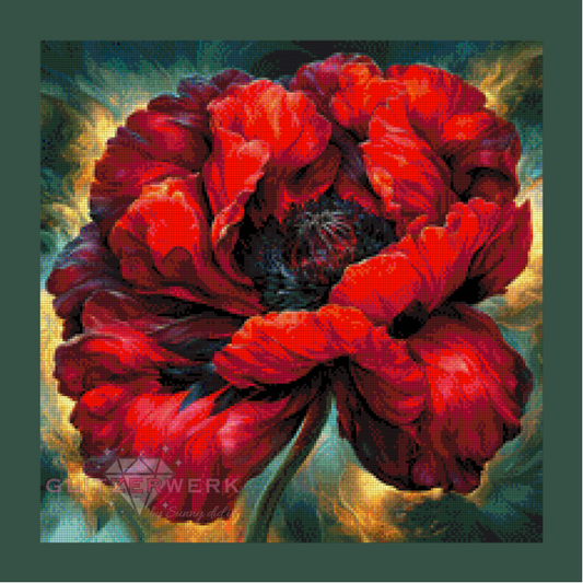 Crimson Bloom by Sunny did it! 50x50cm 130 Farben