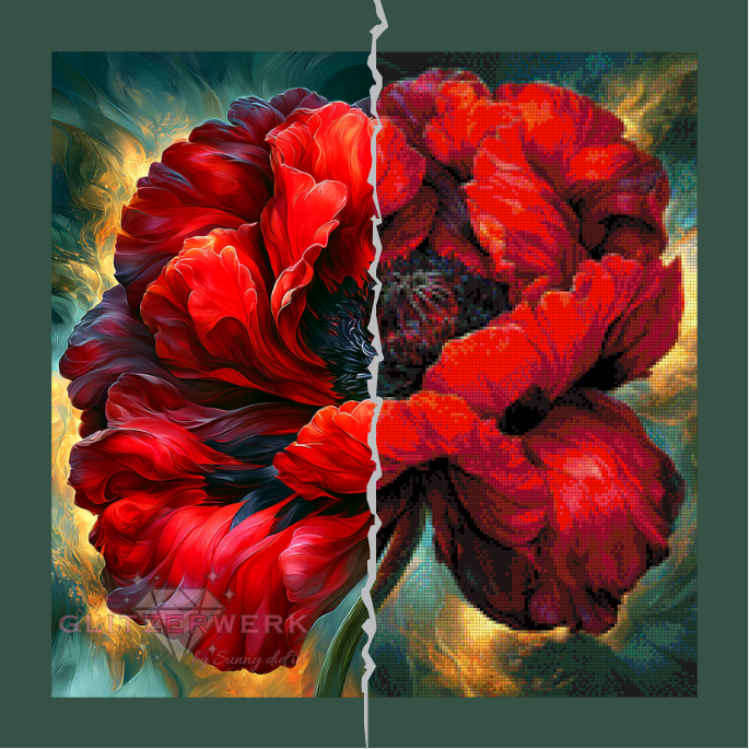 Crimson Bloom by Sunny did it! 50x50cm 130 Farben