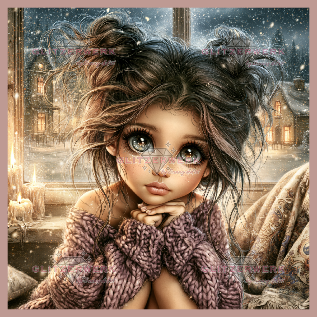 Winter Evening by Sunny did it! 60x60cm 130 Farben
