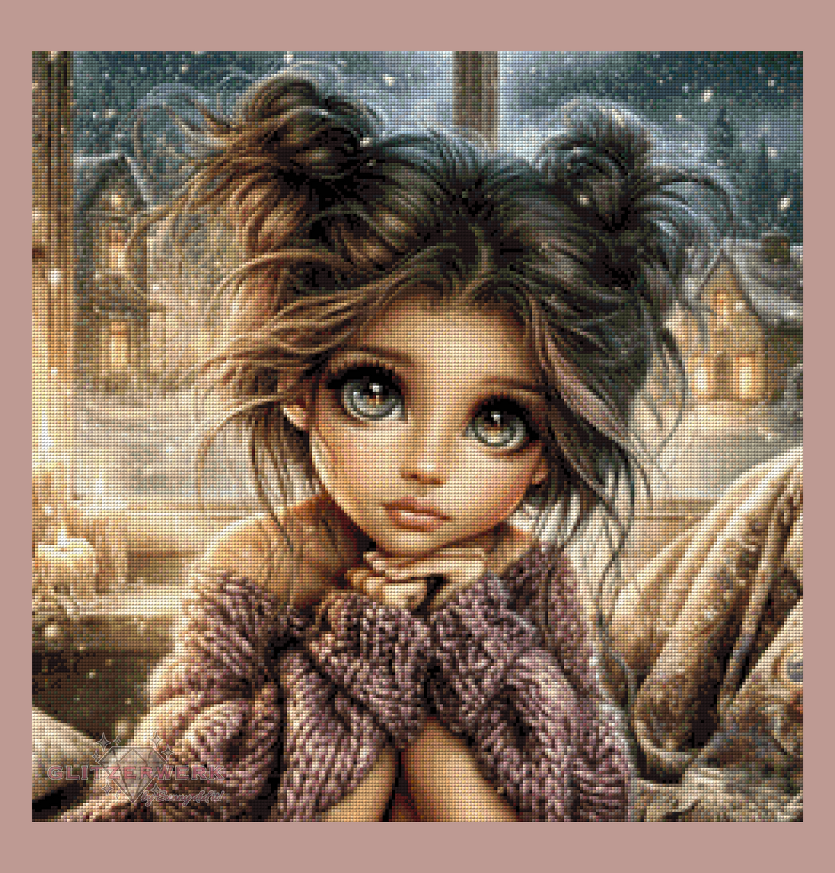 Winter Evening by Sunny did it! 60x60cm 130 Farben