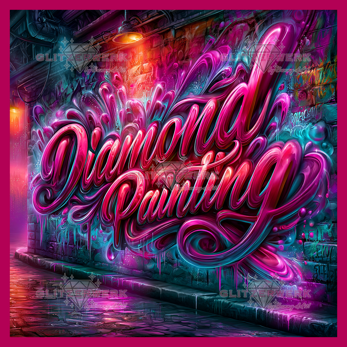 Diamond Painting Wall by Sunny did it! 50x50cm 115 Farben