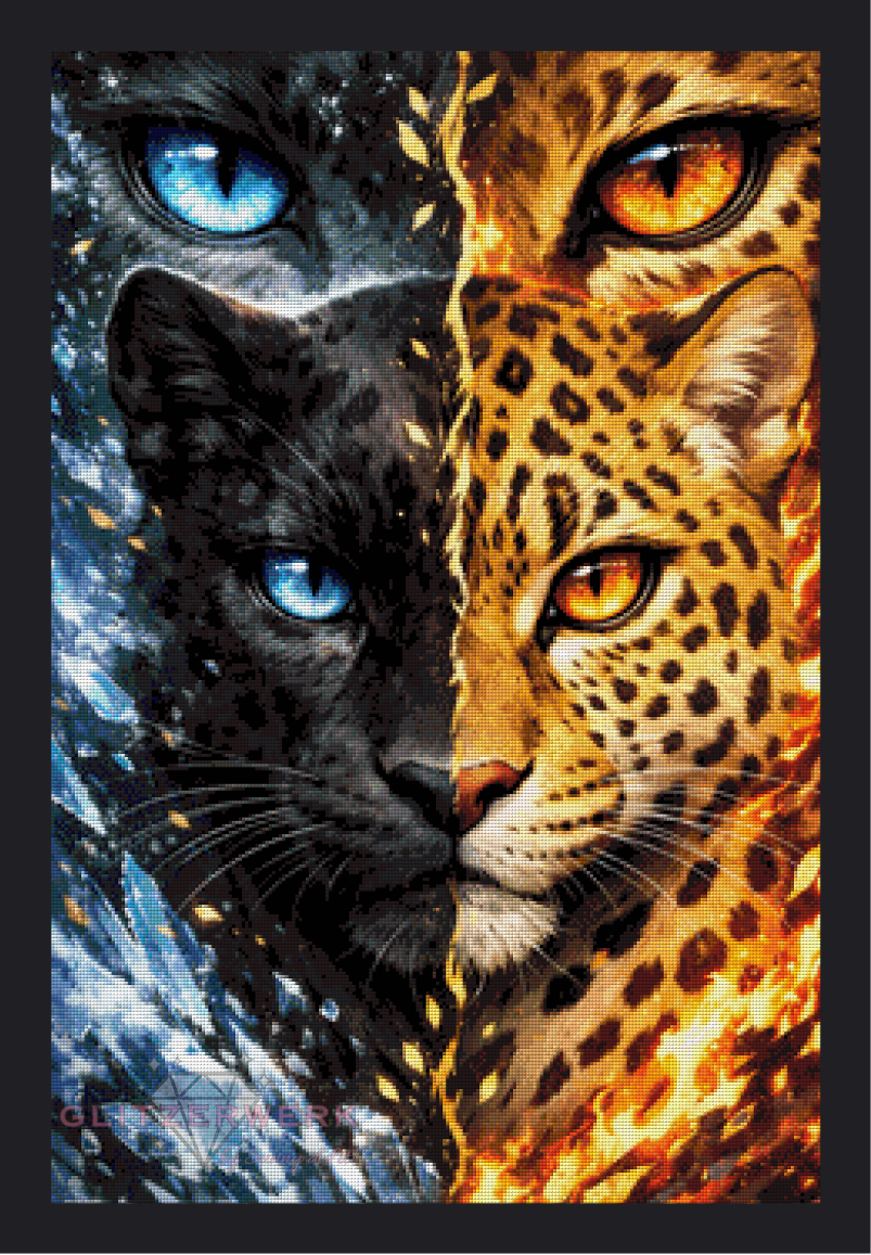 Zwischen Feuer und Eis by Teddy's Kreativchaos 60x90cm 130 Farben