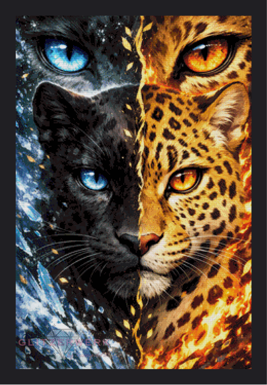 Zwischen Feuer und Eis by Teddy's Kreativchaos 60x90cm 130 Farben