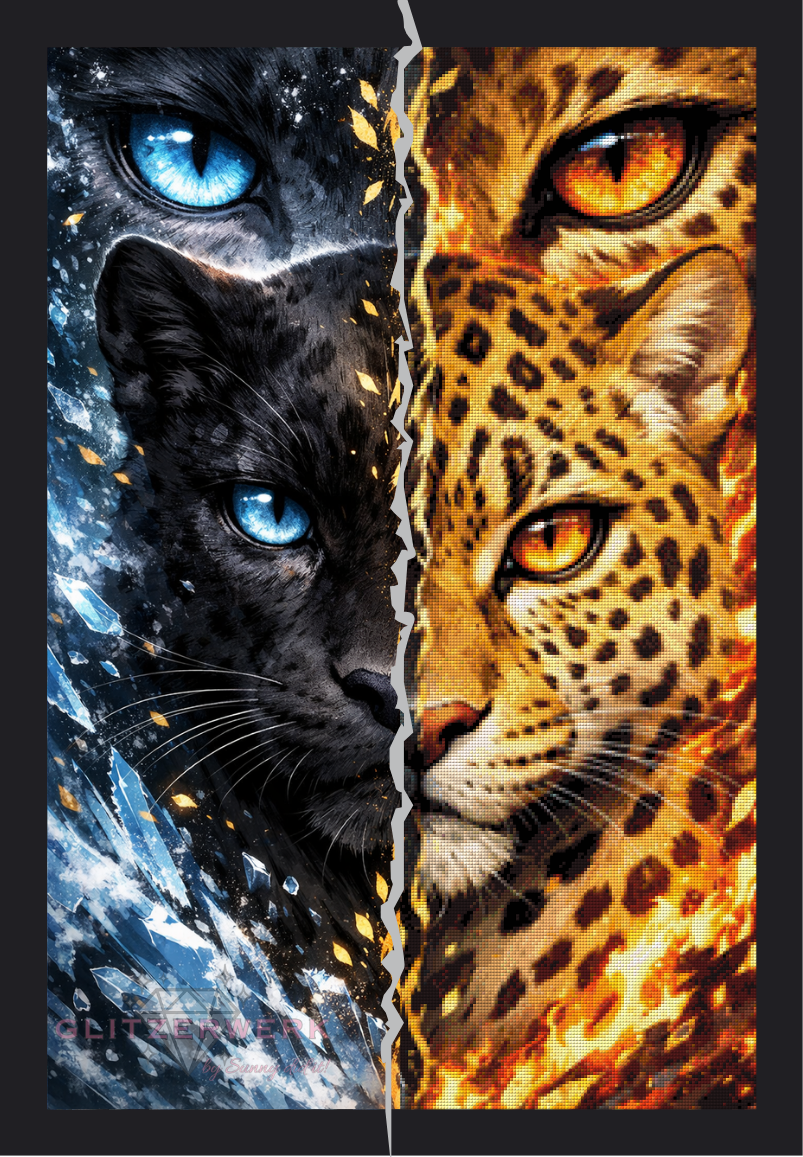 Zwischen Feuer und Eis by Teddy's Kreativchaos 60x90cm 130 Farben