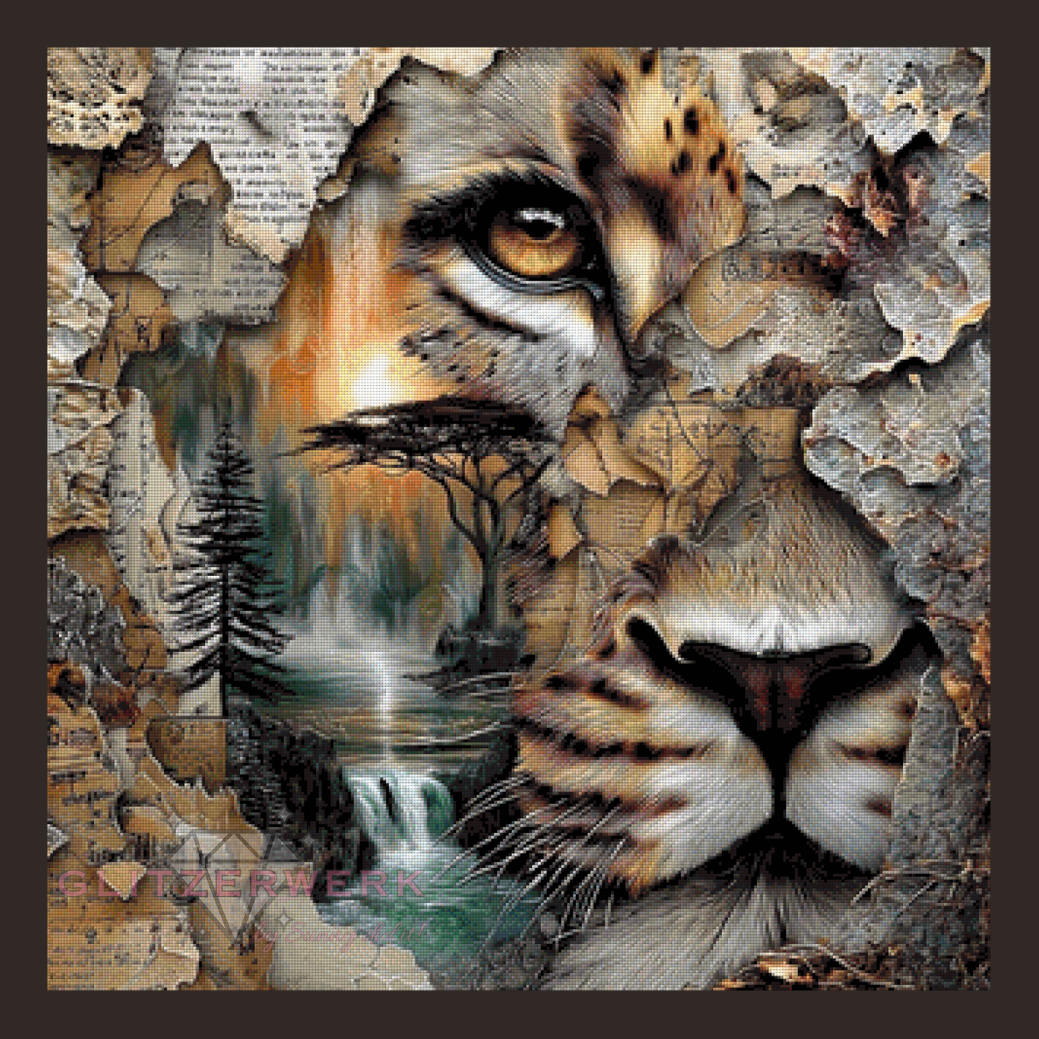 Seele der Savanne by Pixel Zauber 80x80cm 150 Farben