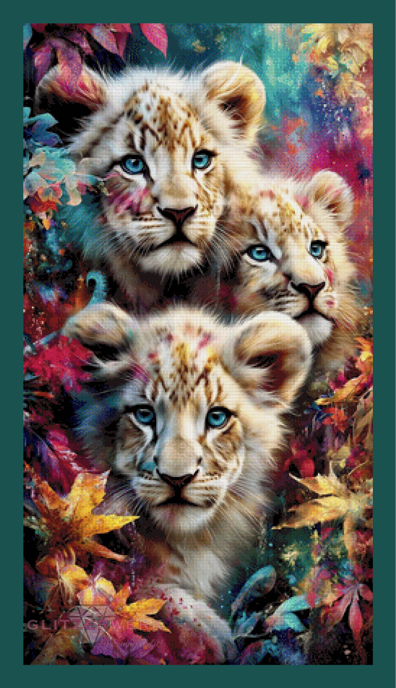 Geschwister der Wildnis by CaroFelicia 60x110cm 285 Farben