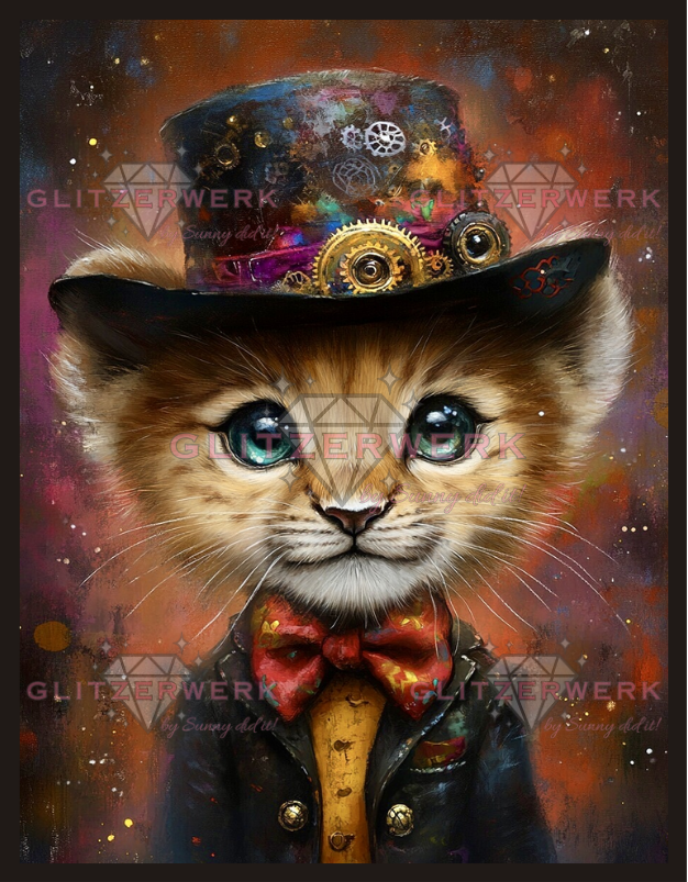 Sir Schnurrbart by CaroFelicia 50x65cm 145 Farben