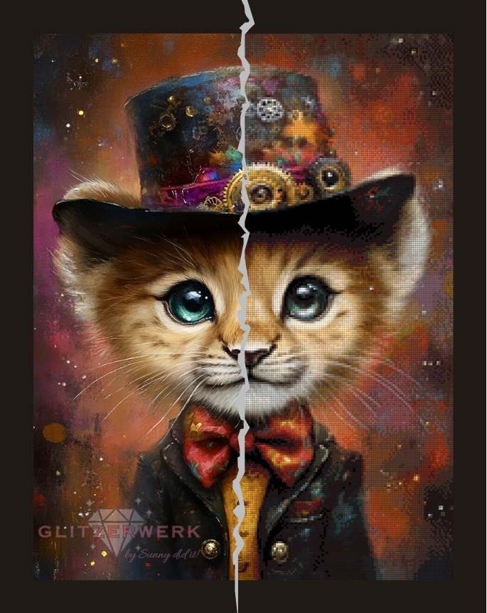 Sir Schnurrbart by CaroFelicia 50x65cm 145 Farben
