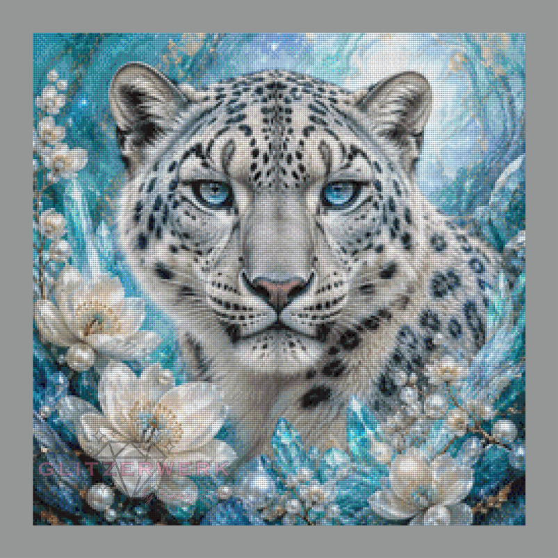 Die weiße Wächterin by Christa.fe KI 60x60cm 105 Farben