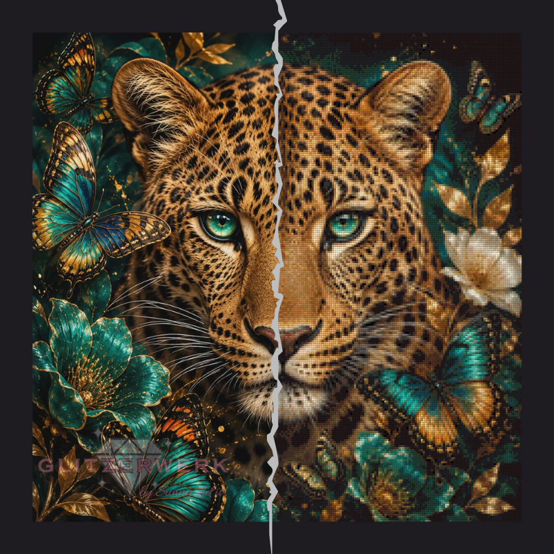 Schmetterlingsleopard by Christa.fe KI 60x60cm 130 Farben
