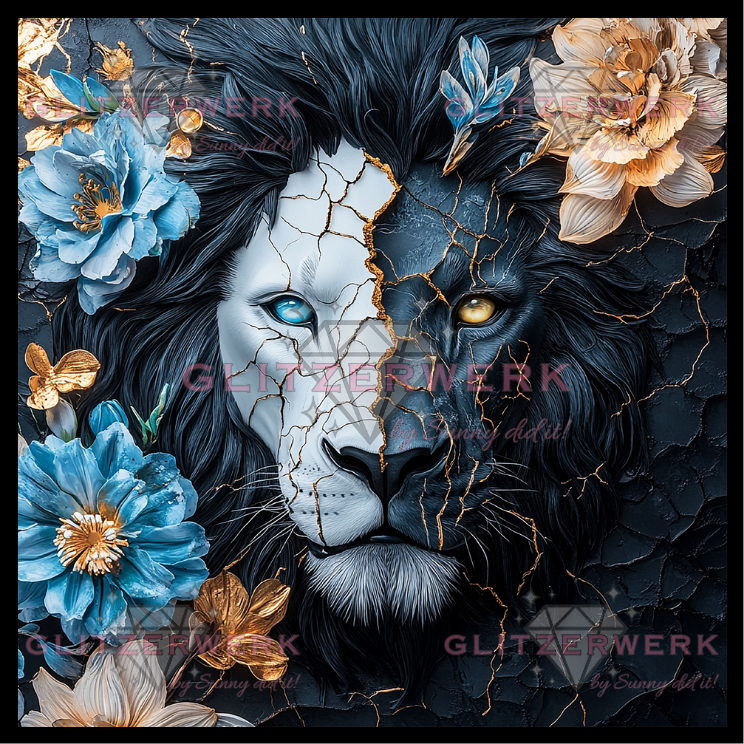 Zwei Seiten, ein König by Sandrietta_ai 60x60cm 150 Farben