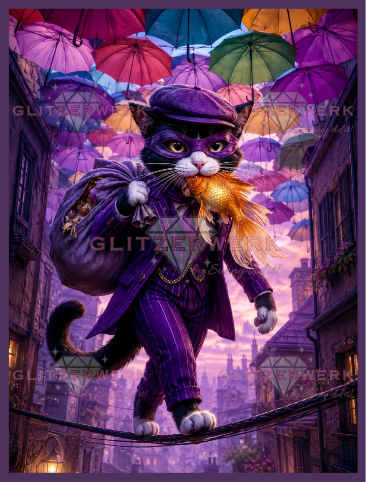 Raub-Katze by ST-Design 60x80cm 140 Farben