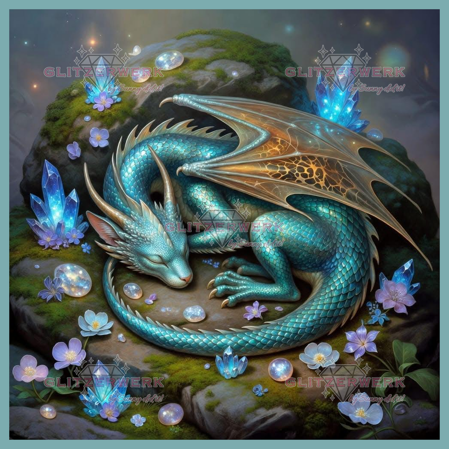Sleeping Dragon by Marli Forst 70x70cm 125 Farben