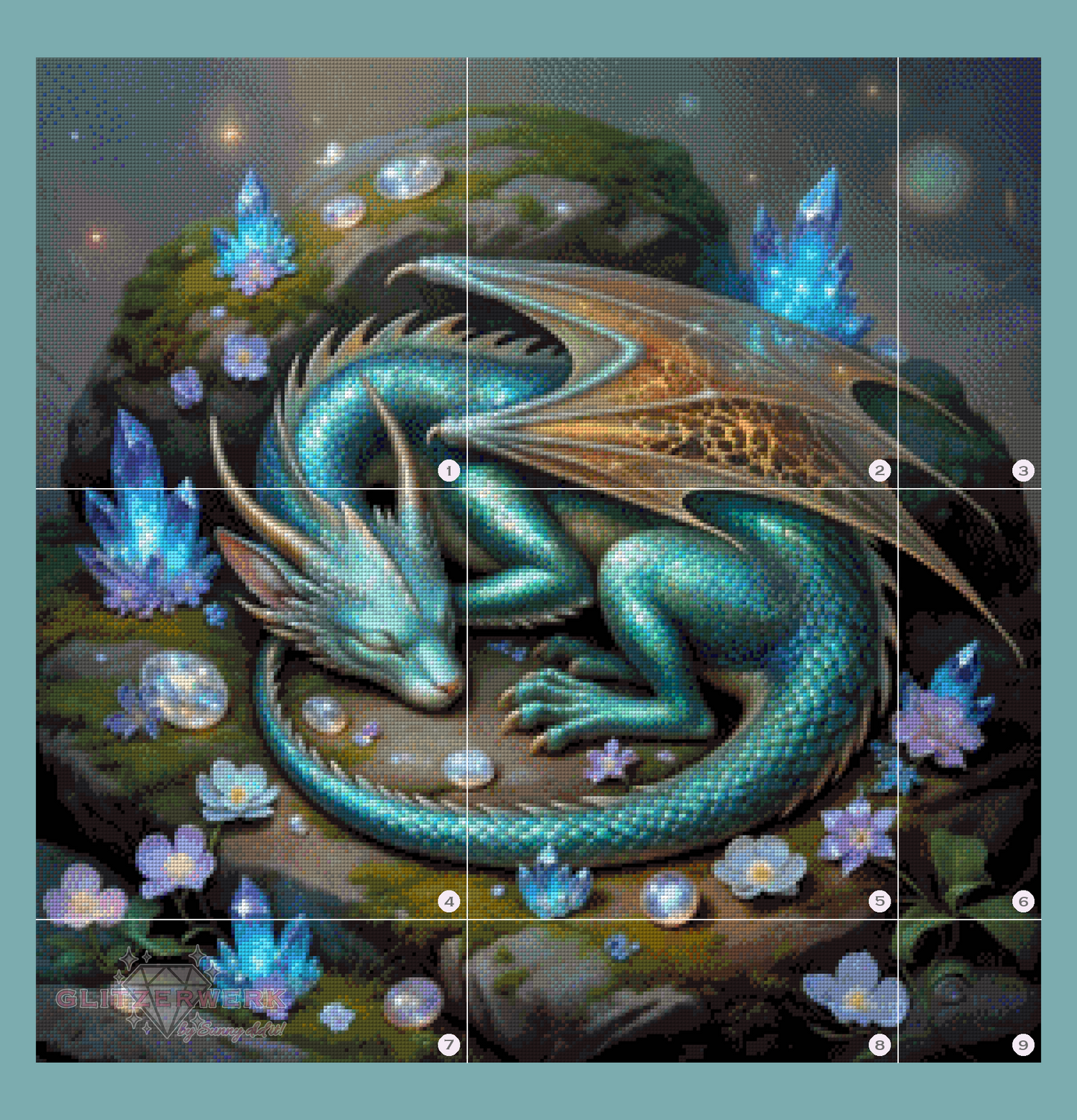 Sleeping Dragon by Marli Forst 70x70cm 125 Farben