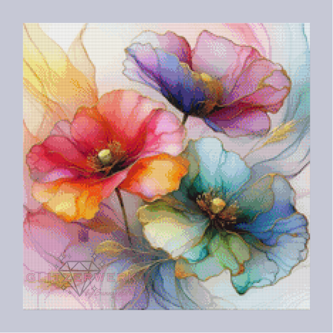 Farben der Poesie by Marli Forst 50x50cm 140 Farben