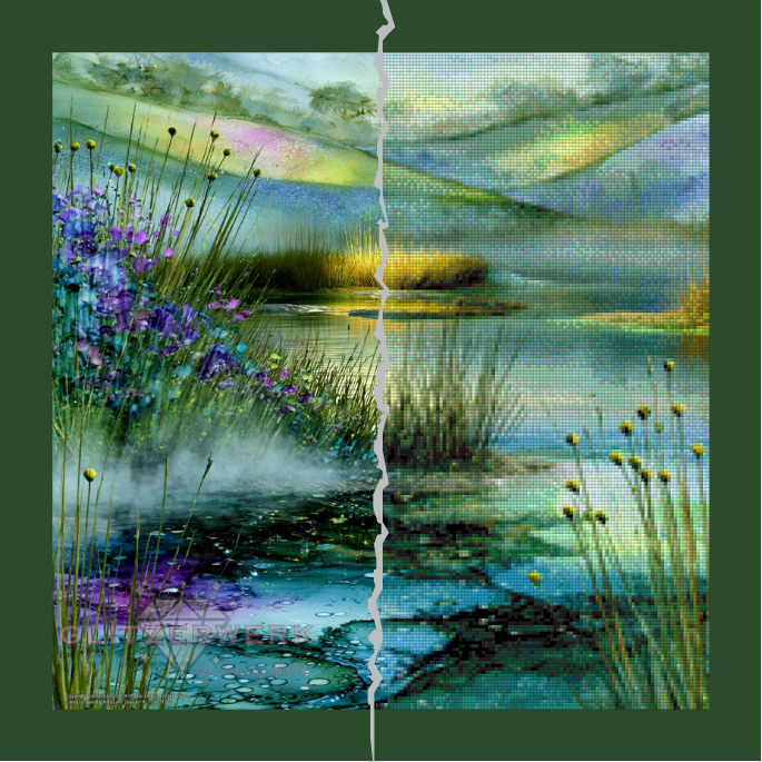 Am Ufer by Marli Forst 50x50cm 115 Farben