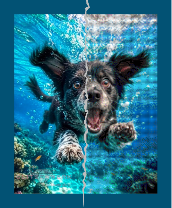 Herr Krause unter Wasser by CaroFelicia 40x50cm 90 Farben