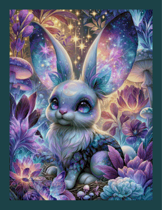 Galactic Rabbit by Sweet_Loco_AI 60x80cm 130 Farben