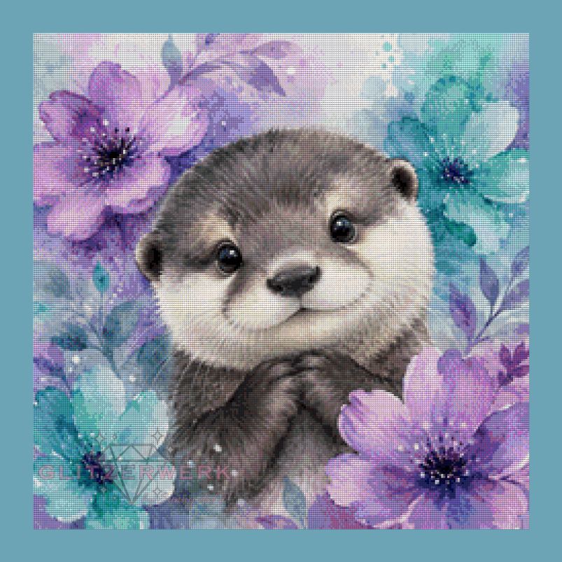 Blütenotter by tiki_DIAMONDS.ai 60x60cm 95 Farben