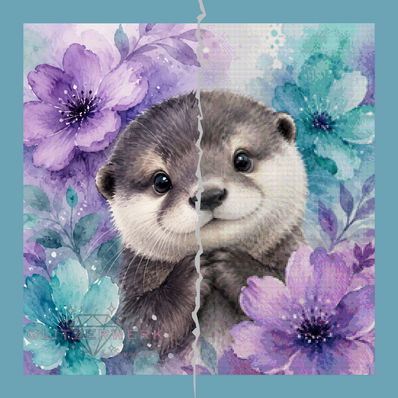 Blütenotter by tiki_DIAMONDS.ai 60x60cm 95 Farben