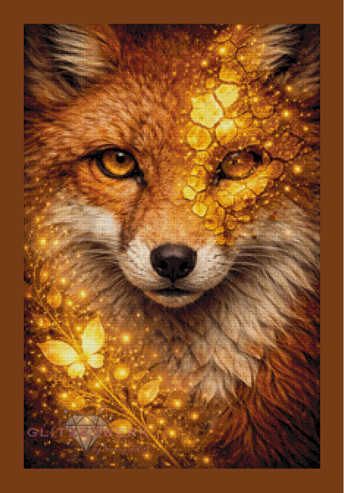 Gold-Fuchs by tiki_DIAMONDS.ai 50x75cm 95 Farben