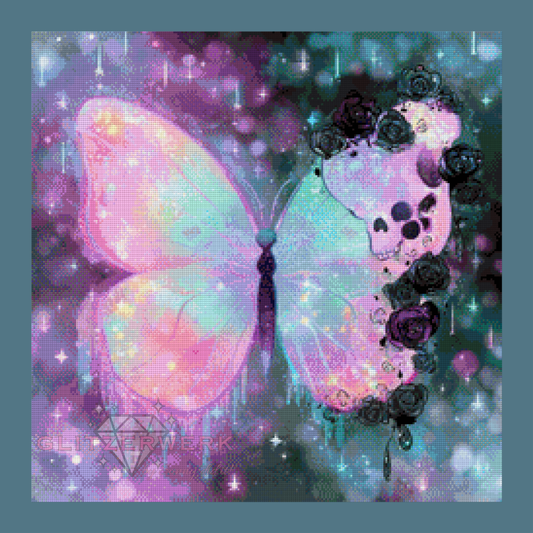 Schmetterling der Ewigkeit by Shiny Unicorn ai 60x60cm 115 Farben