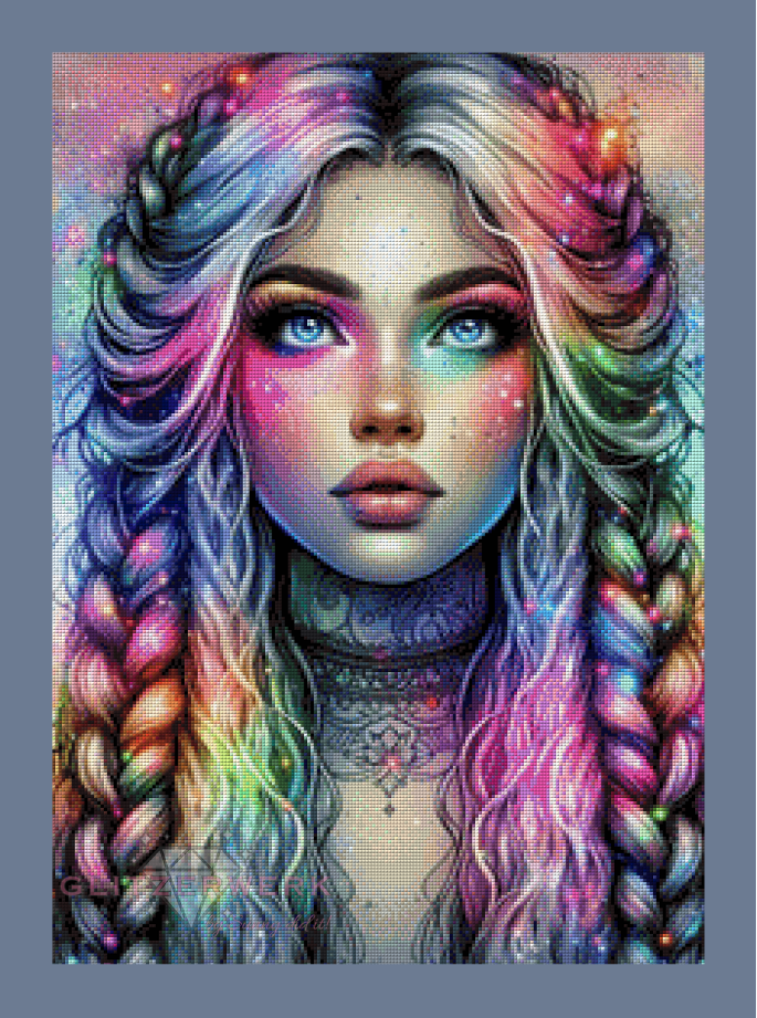 Rainbow Girl by AI Design by JB 50x70cm 140 Farben