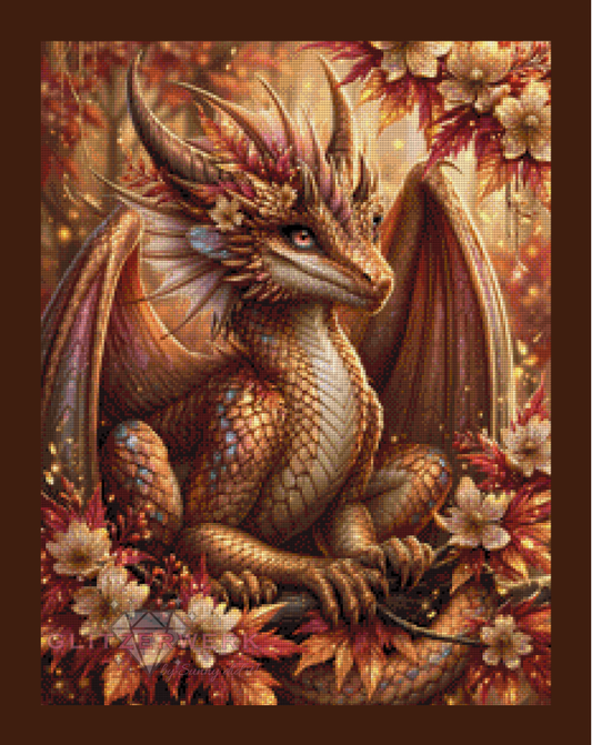 Golden Dragon by Sweet_Loco_AI 50x65cm 125 Farben