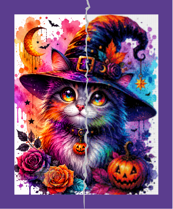 Hello Halloween by Cre8tive Diamond Art 40x50cm 150 Farben mit 7x Sondersteinen