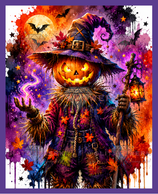 Halloween - it's me by Cre8tive Diamond Art 40x50cm 140 Farben mit 7x Sondersteinen