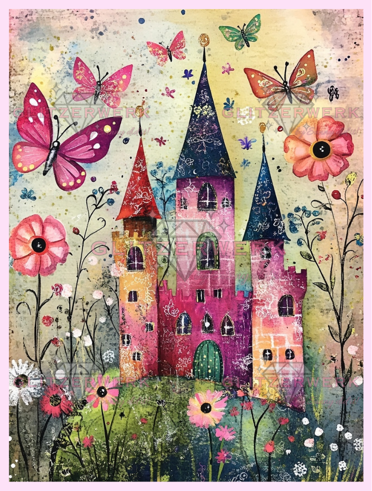 Butterfly Castle by CaroFelicia 60x80cm 175 Farben