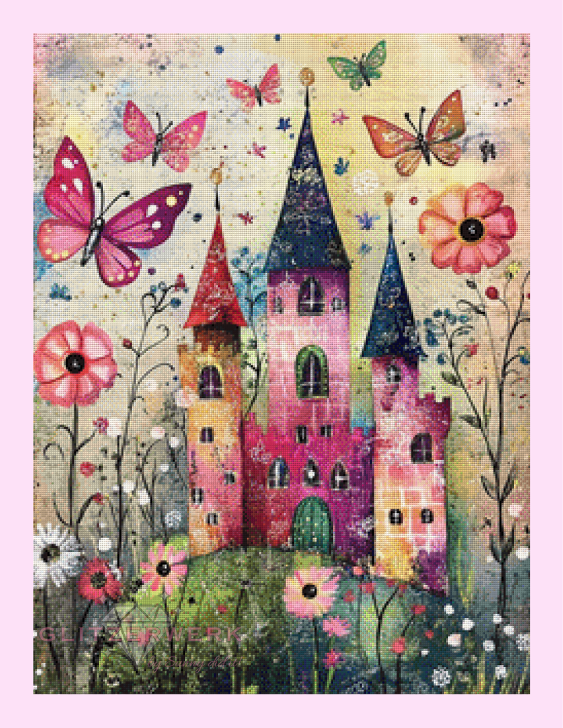 Butterfly Castle by CaroFelicia 60x80cm 175 Farben