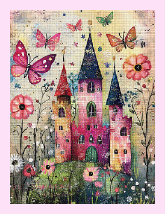 Butterfly Castle by CaroFelicia 60x80cm 175 Farben