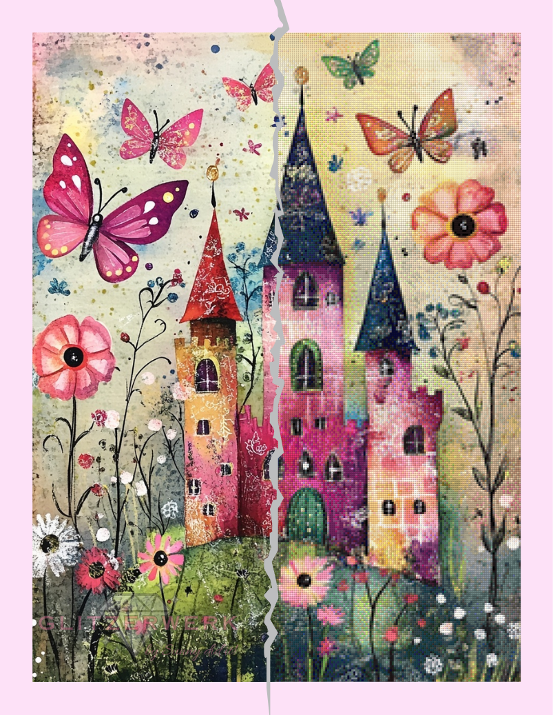Butterfly Castle by CaroFelicia 60x80cm 175 Farben