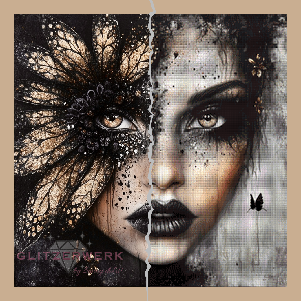 Shadow Bloom by CaroFelicia 70x70cm 75 Farben