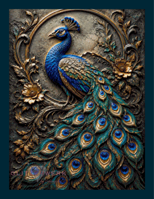 Pfauenglanz by Kaira KI Art 60x80cm 115 Farben