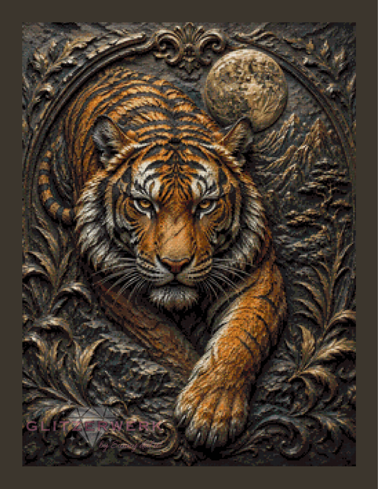 Tiger des Mondes by Kaira KI Art 60x80cm 85 Farben
