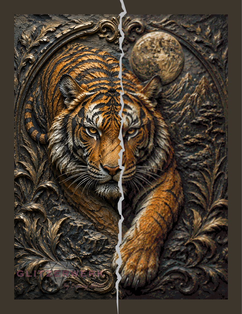Tiger des Mondes by Kaira KI Art 60x80cm 85 Farben