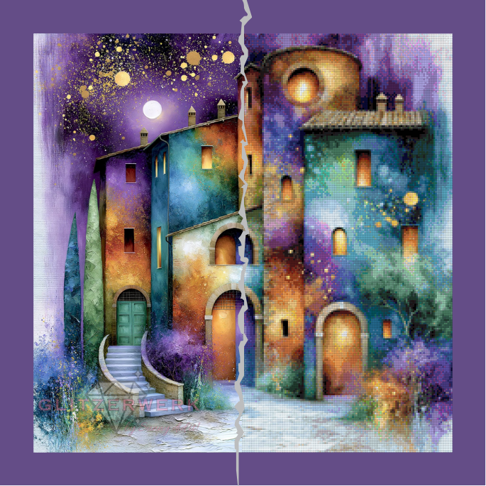 Dorf der Farben by Marli Forst 60x60cm 120 Farben