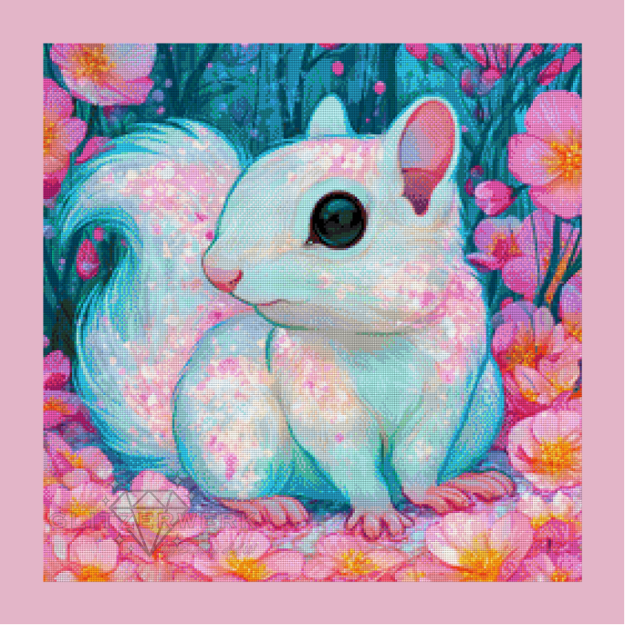 Kirschblütenhörnchen by Shiny Unicorn Ai 60x60cm 110 Farben