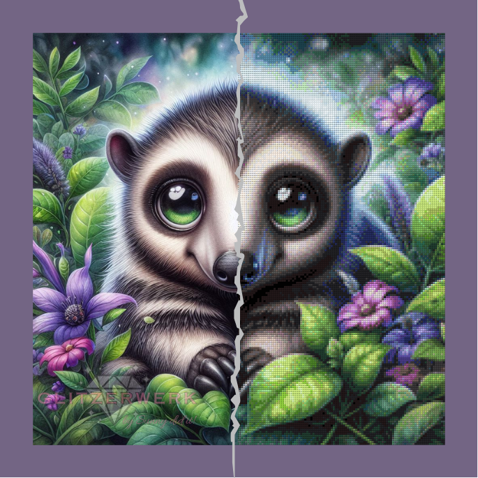 Das geheimnisvolle Gartenkind by Teddy's Kreativchaos 50x50cm 95 Farben