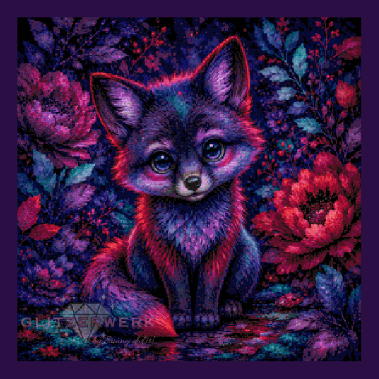 Violettes Flüstern by Tiki_DIAMONDS.ai 70x70cm 85 Farben