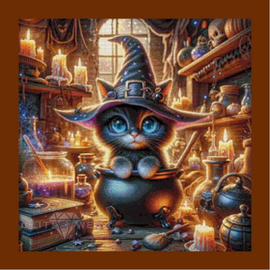 Kleine Hexenkatze by Lexxy.ai 60x60cm 90 Farben