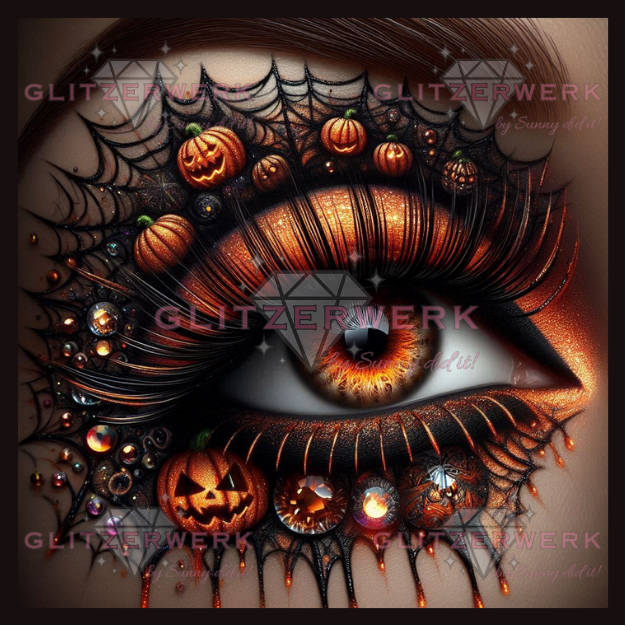 Halloween Auge by Sandra's KI Designs 60x60cm 85 Farben