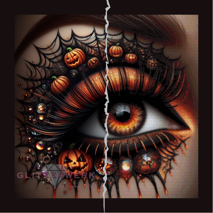 Halloween Auge by Sandra's KI Designs 60x60cm 85 Farben