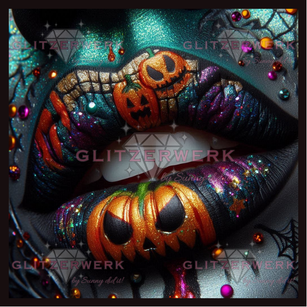Halloween Lips by Sandra's KI Designs 60x60cm 120 Farben