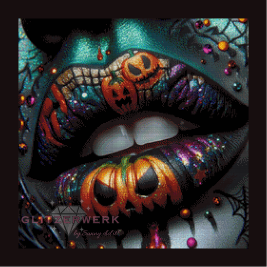 Halloween Lips by Sandra's KI Designs 60x60cm 120 Farben