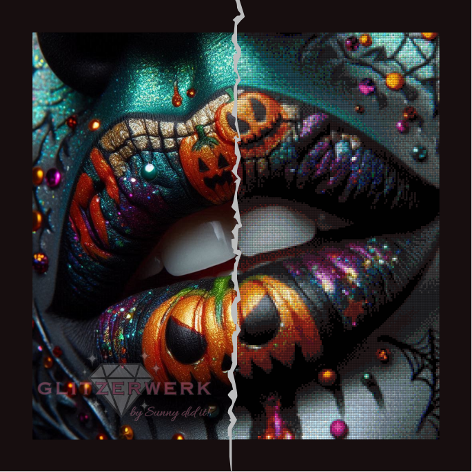 Halloween Lips by Sandra's KI Designs 60x60cm 120 Farben