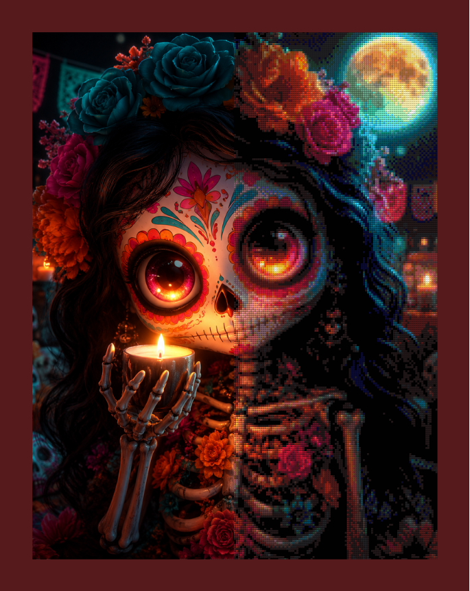 Light de los Muertos by nerdylovelythings 50x65cm 90 Farben