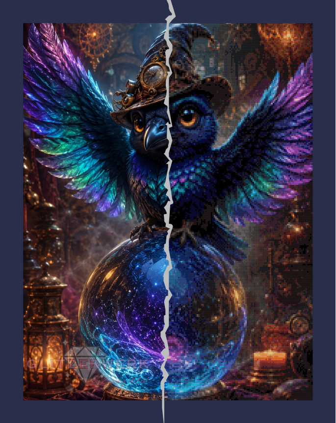 Magic Raven by nerdylovelythings 50x65cm 95 Farben